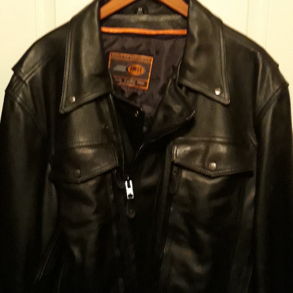 Black Leather Motorcycle jacket